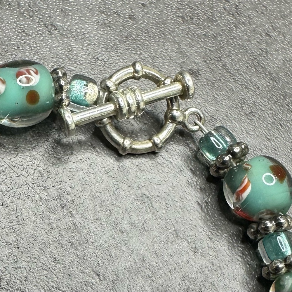 Beaded Bracelet with Silver Accents - Picture 2 of 3